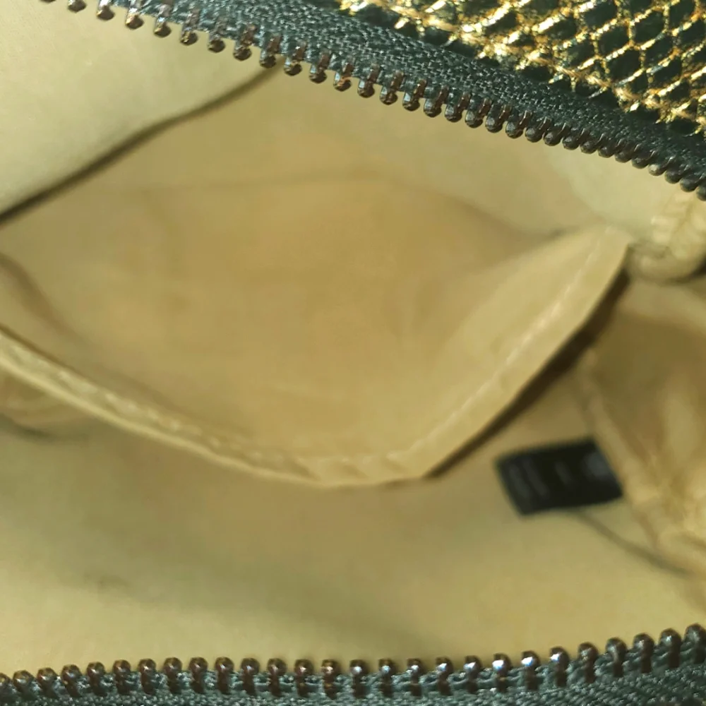 BCBG Paris Gold Snake Print Mini Backpack